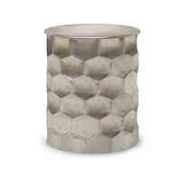 Simpli Home - Whitney Metal Storage Side Table - Antique Silver - Angle