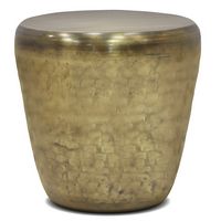 Simpli Home - Garvy Metal Side Table - Antique Gold - Angle