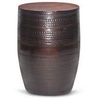 Simpli Home - Johnsen Large Metal Accent Table - Oil Rubbed Bronze - Angle