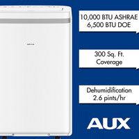 AuxAC - 275 Sq. Ft Portable Air Conditioner - White - Angle