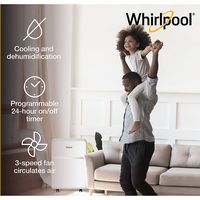 Whirlpool - 275 Sq. Ft Portable Air Conditioner - White - Angle