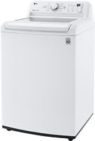 LG - 4.5 Cu. Ft. High-Efficiency Top Load Washer with TurboDrum Technology - White - Angle