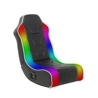 X Rocker - Chimera RGB 2.0 Bluetooth Floor Rocker Gaming Chair - Black/White w/SMD - Angle