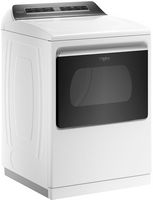 Whirlpool - 7.4 Cu. Ft. Smart Electric Dryer with Steam and Advanced Moisture Sensing - White - Angle