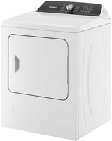 Whirlpool - 7.0 Cu. Ft. Gas Dryer with Steam and Moisture Sensing - White - Angle