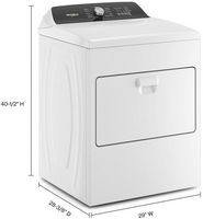 Whirlpool - 7 Cu. Ft. Electric Dryer with Moisture Sensing - White - Angle
