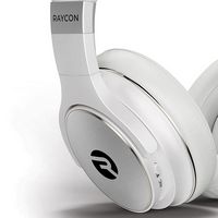 Raycon - The Everyday Over-Ear Active-Noise-Canceling Wireless Bluetooth Headphones - Silver - Angle