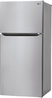 LG - 23.8 Cu. Ft. Top Freezer Refrigerator with Internal Water Dispenser - Stainless Steel - Angle