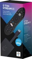 TiVo - Stream 4K UHD Streaming Media Player with Google Assistance Voice Control Remote - Black - Angle