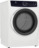 Electrolux - 8.0 Cu. Ft. Stackable Electric Dryer with Steam - White - Angle