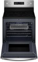 Whirlpool - 5.3 Cu. Ft. Freestanding Electric Convection Range with Air Fry - Stainless Steel - Angle