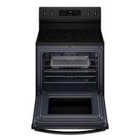 Whirlpool - 5.3 Cu. Ft. Freestanding Electric Convection Range with Air Fry - Black - Angle
