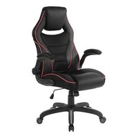 OSP Home Furnishings - Xeno Gaming Chair in Faux Leather - Red - Angle