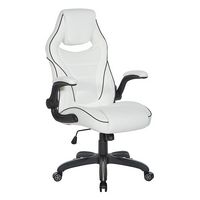 OSP Home Furnishings - Xeno Gaming Chair in Faux Leather - White - Angle