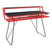OSP Home Furnishings - Glitch Battlestation Gaming Desk in - Red - Angle