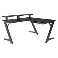 OSP Home Furnishings - Avatar Battlestation L-Shape Gaming Desk with Carbon Top and Matte Legs - ... - Angle