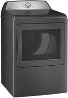 GE Profile - 7.4 Cu. Ft. Smart Electric Dryer with Sanitize Cycle and Sensor Dry - Diamond Gray - Angle