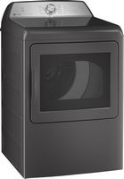 GE Profile - 7.4 Cu. Ft. Smart Gas Dryer with Sanitize Cycle and Sensor Dry - Diamond Gray - Angle