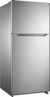 Insignia™ - 18 Cu. Ft. Top-Freezer Refrigerator with ENERGY STAR Certification - Stainless Steel - Angle