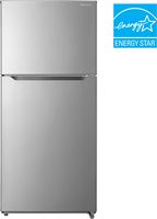 Insignia™ - 18 Cu. Ft. Top-Freezer Refrigerator with ENERGY STAR Certification - Stainless Steel - Angle