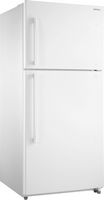 Insignia™ - 18 Cu. Ft. Top-Freezer Refrigerator with Handles - White - Angle