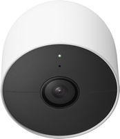 Google - Nest Cam 2 Pack Indoor/Outdoor Wire Free Security Cameras - Snow - Angle