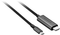 Insignia™ - 6' USB-C to HDMI Cable - Black - Angle