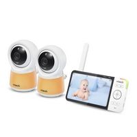 VTech - 2 Camera 5” Smart Wi-Fi 1080p Video Monitor - White - Angle