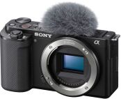 Sony - Alpha ZV-E10 Mirrorless Vlog Camera - Body Only - Black - Angle