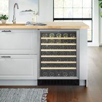 Insignia™ - 61-Bottle Wine Cooler - Stainless Steel - Angle