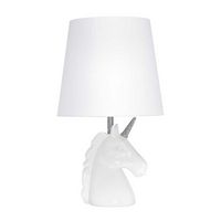 Simple Designs - Unicorn Table Lamp - Sparkling Silver and White - Angle