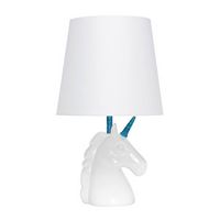 Simple Designs - Unicorn Table Lamp - Sparkling Blue and White - Angle