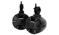 Alpine - 6-1/2” 2-Way Weather-Resistant Coaxial Speaker Pods (Pair) - Black - Angle