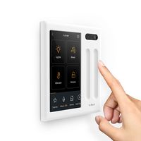 Brilliant - Wi-Fi Smart 2-Switch Home Control Panel with Voice Assistant - White - Angle