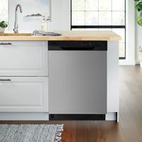 Insignia™ - 24” Front Control Built-In Dishwasher with Sensor Wash, Stainless Steel Tub, 51 dBA, ... - Angle