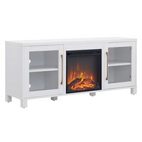 Foster Log Fireplace TV Stand for TVs Up to 65