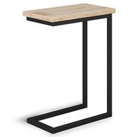Simpli Home - Skyler Solid Mango Wood and Metal 18' Wide Rectangle Industrial C Side Table - Dist... - Angle