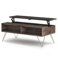 Simpli Home - Hunter Lift Top Coffee Table - Ebony - Angle