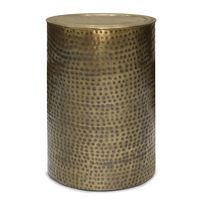 Simpli Home - Corbin Metal Side Table - Hammered Antique Gold - Angle