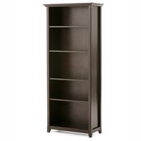 Simpli Home - Amherst 5 Shelf Bookcase - Hickory Brown - Angle