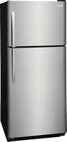 Frigidaire - 20.5 Cu. Ft. Top-Freezer Refrigerator - Stainless Steel - Angle