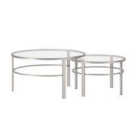 Camden&Wells - Gaia Nested Coffee Table (set of 2) - Satin Nickel - Angle