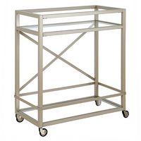 Camden&Wells - Wilson Bar Cart - Satin Nickel - Angle