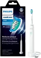 Philips Sonicare - 2100 Power Toothbrush, Rechargeable Electric Toothbrush - White Mint - Angle