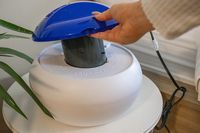 CRANE - 1 Gal. Steam Vaporizer Humidifier - Blue/White - Angle