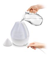 CRANE - 1 Gal. Drop Cool Mist Humidifier with Sound Machine - White - Angle