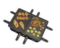 Hamilton Beach - Raclette Portable Party Grill - BLACK - Angle