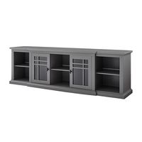 Classic Glass-Door TV Stand for most TVs up to 88” - Angle