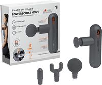 Sharper Image - Powerboost Move Deep Tissue Travel Percussion Massager - Grey - Angle