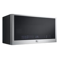 LG - STUDIO 1.7 Cu. Ft. Convection Over-the-Range Microwave with Air Fry - Stainless Steel - Angle